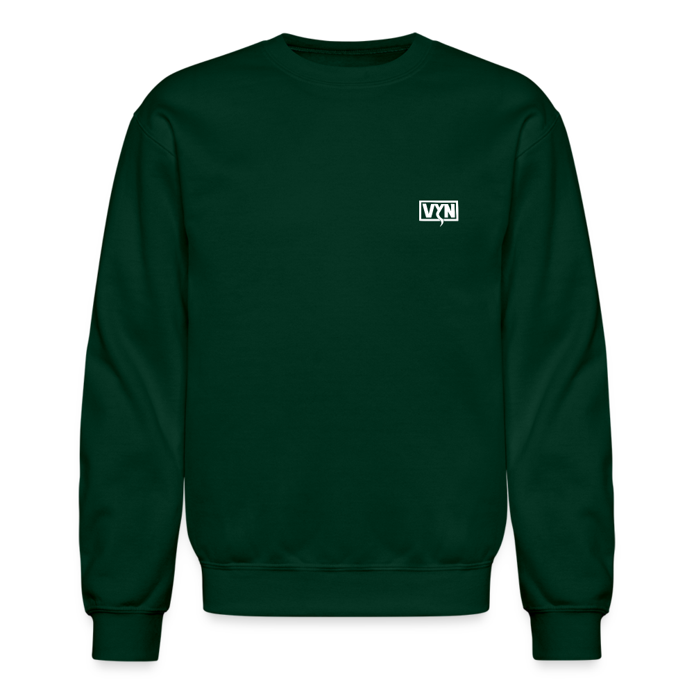 VYN Crewneck Sweatshirt (white logo) - forest green