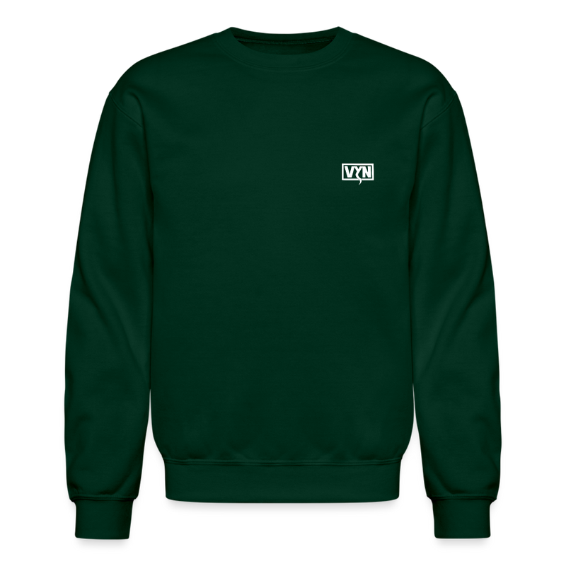 VYN Crewneck Sweatshirt (white logo) - forest green