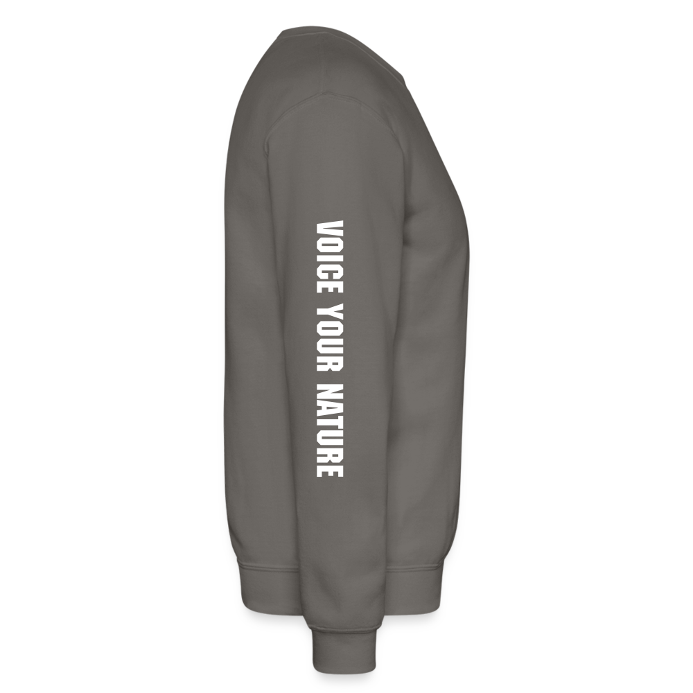 VYN Crewneck Sweatshirt (white logo) - asphalt gray