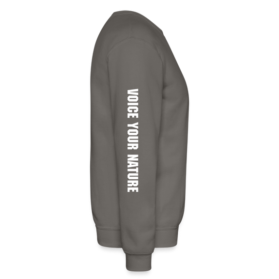 VYN Crewneck Sweatshirt (white logo) - asphalt gray