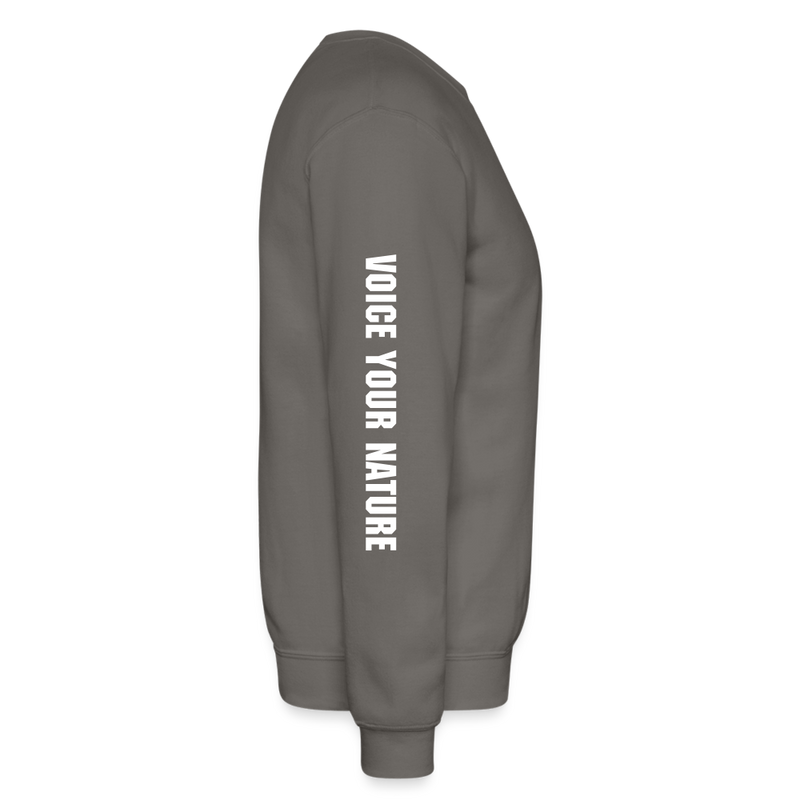VYN Crewneck Sweatshirt (white logo) - asphalt gray