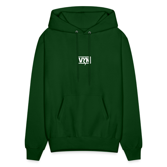 VYN Men's Hoodie white logo - forest green