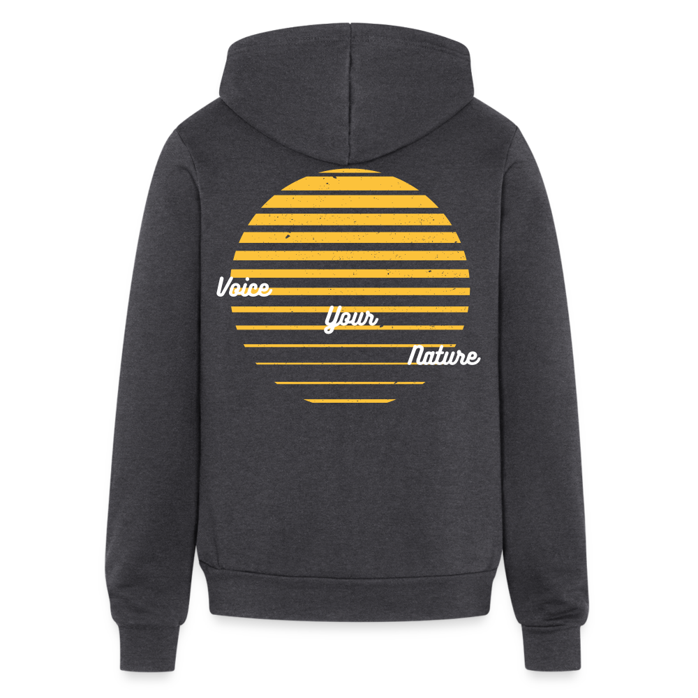 VYN “Early Riser (talk about it, be about it…)”  Full zip Unisex Hoodie - charcoal grey