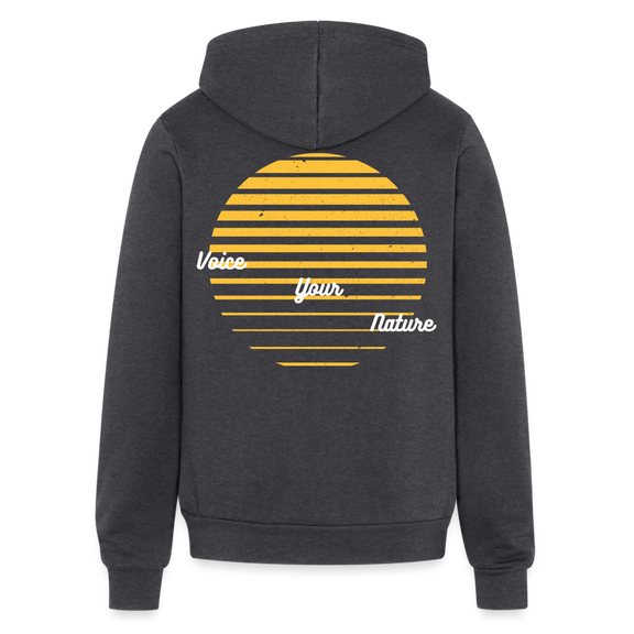 VYN “Early Riser (talk about it, be about it…)”  Full zip Unisex Hoodie - charcoal grey