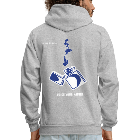 VYN “Let Your Fire Burn” Original Hoodie (Royal blue) - heather gray