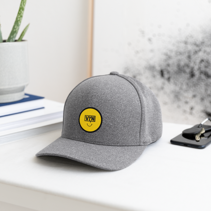VYN Smiles fo miles Flexfit Baseball Cap - light heather gray