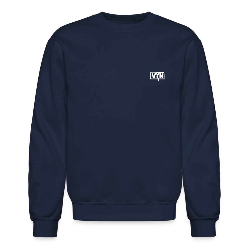VYN Crewneck Sweatshirt (white logo) - navy