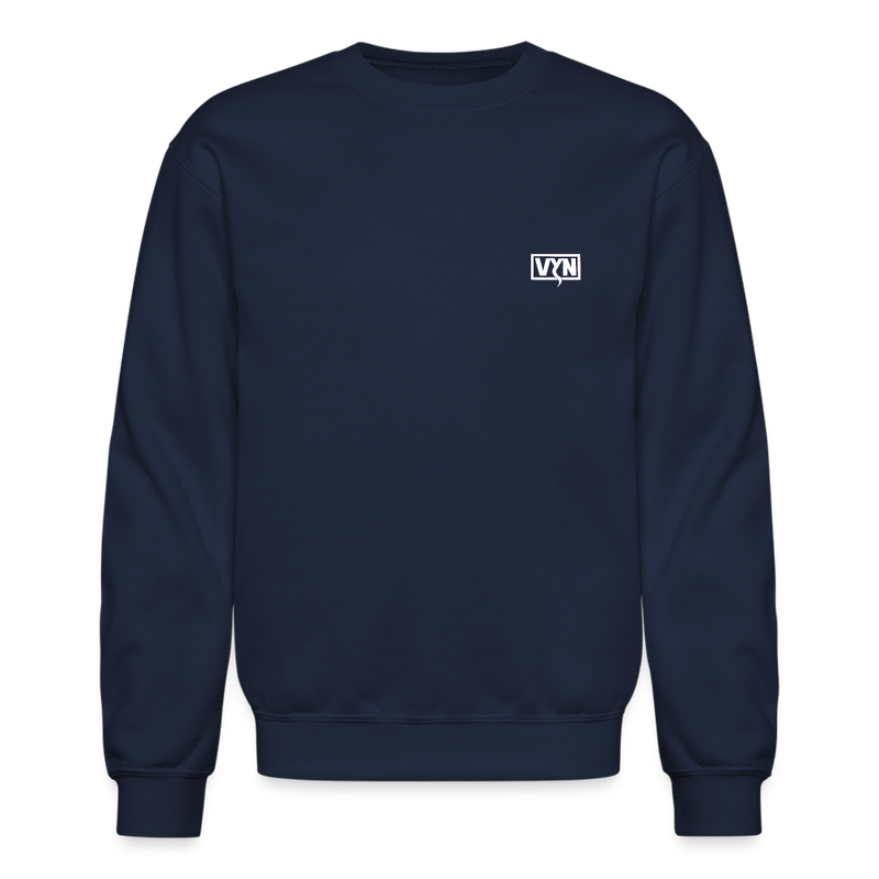 VYN Crewneck Sweatshirt (white logo) - navy