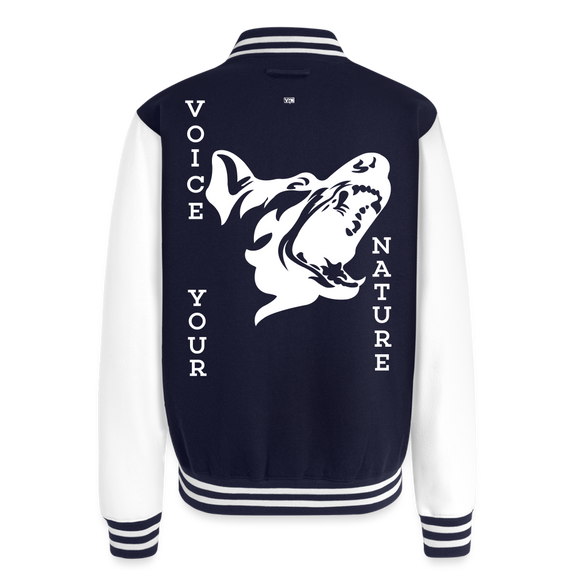 VYN Heavyweight Letterman Jacket - navy/white