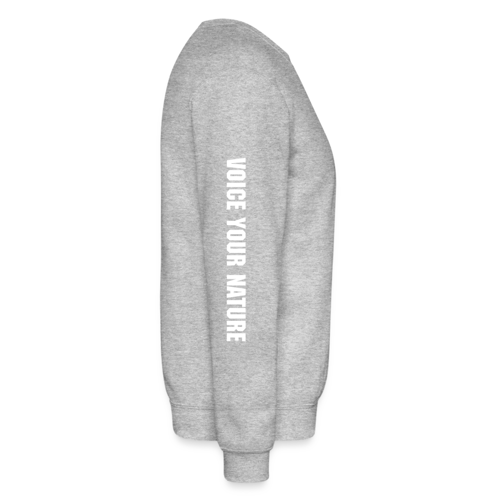 VYN Crewneck Sweatshirt (white logo) - heather gray