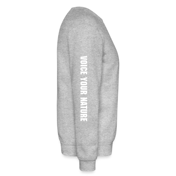 VYN Crewneck Sweatshirt (white logo) - heather gray
