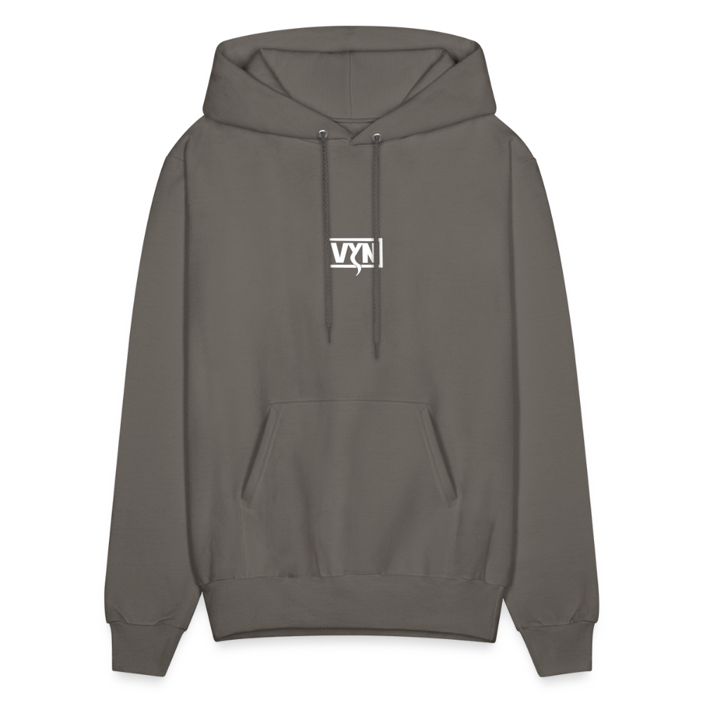 VYN Men's Hoodie white logo - asphalt gray