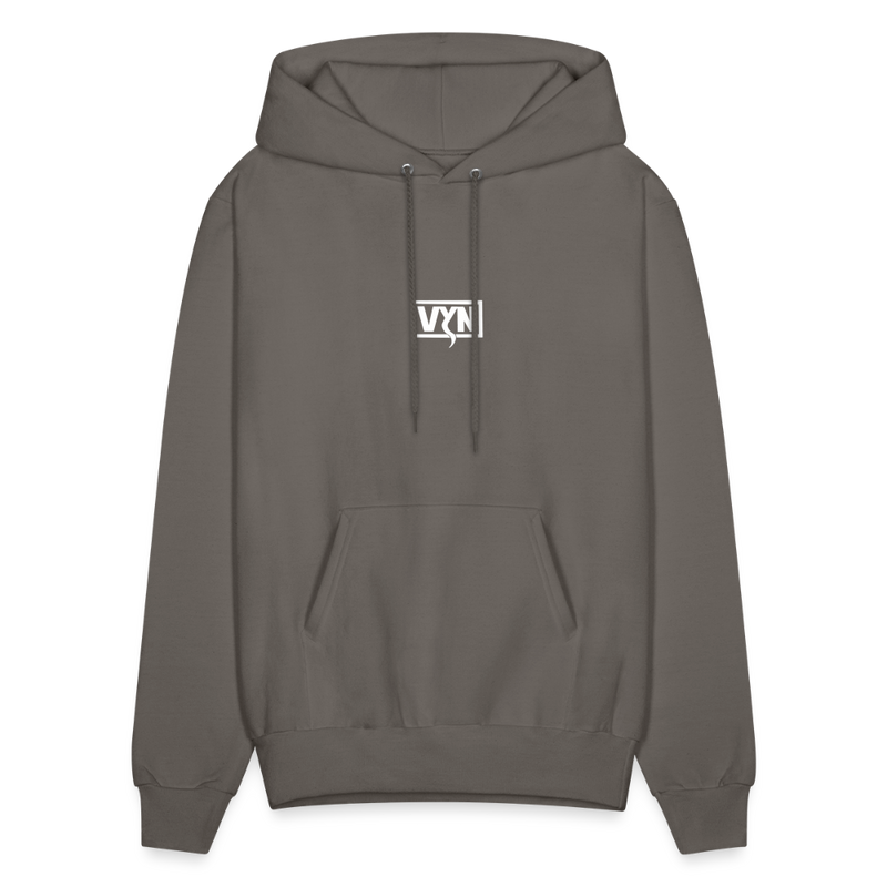 VYN Men's Hoodie white logo - asphalt gray