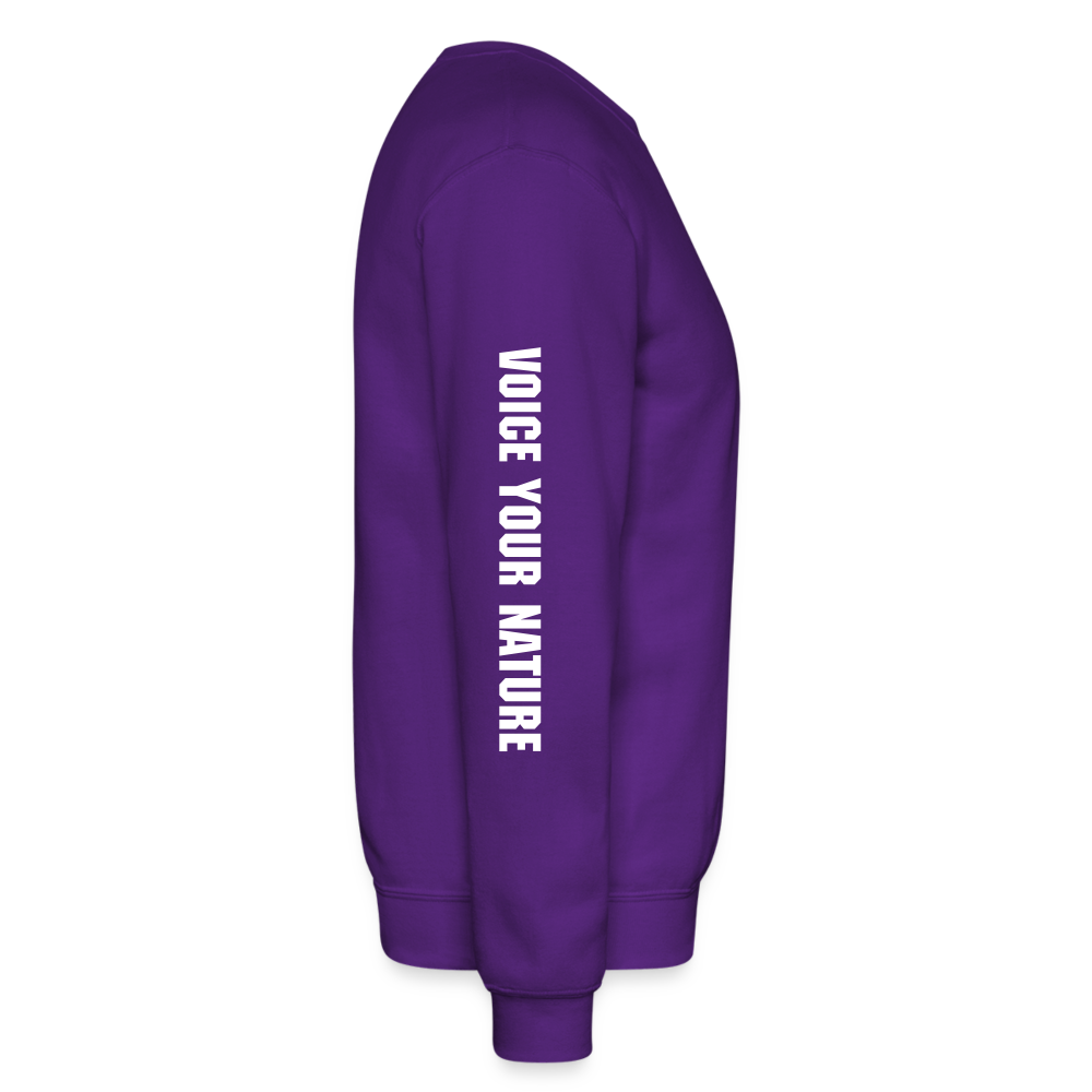 VYN Crewneck Sweatshirt (white logo) - purple