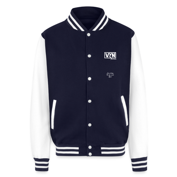 VYN Heavyweight Letterman Jacket - navy/white