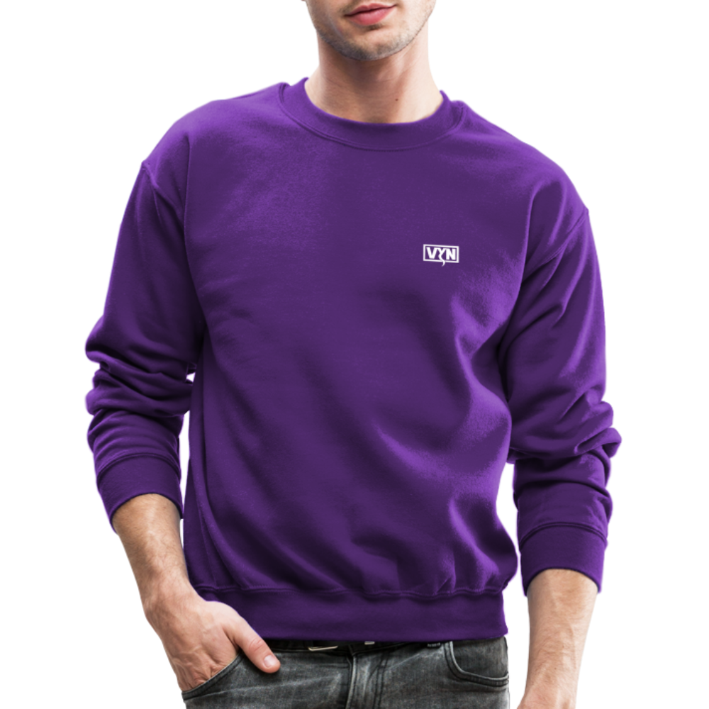 VYN Crewneck Sweatshirt (white logo) - purple