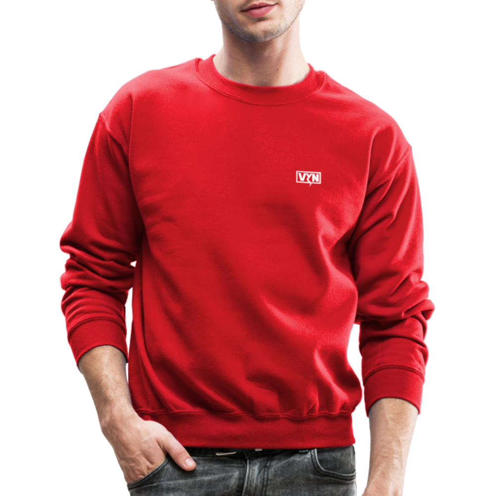 VYN Crewneck Sweatshirt (white logo) - red