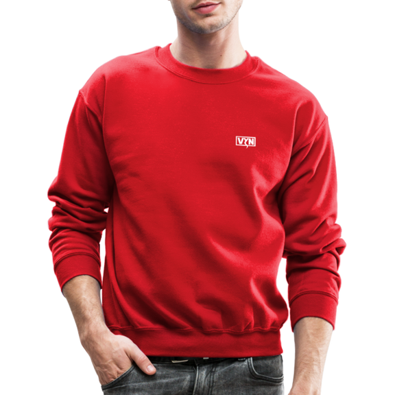 VYN Crewneck Sweatshirt (white logo) - red