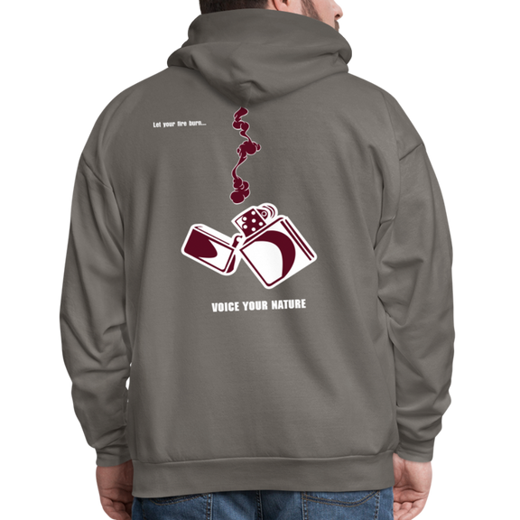 VYN “Let Your Fire Burn” Original Hoodie (maroon) - asphalt gray