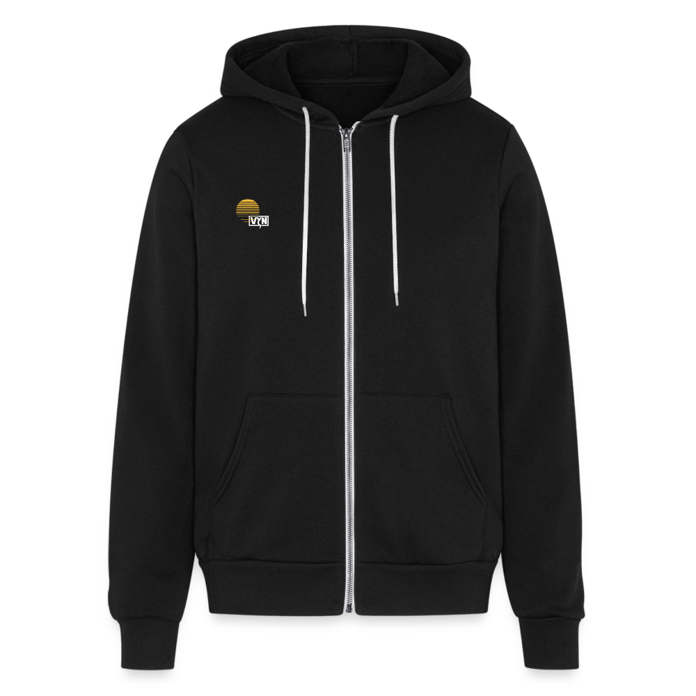 VYN “Early Riser (talk about it, be about it…)”  Full zip Unisex Hoodie - black