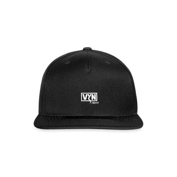 Snapback Baseball Cap - black