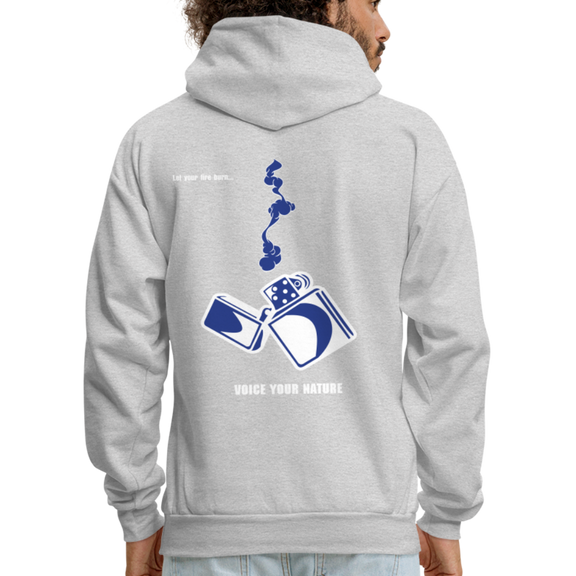 VYN “Let Your Fire Burn” Original Hoodie (Royal blue) - ash 