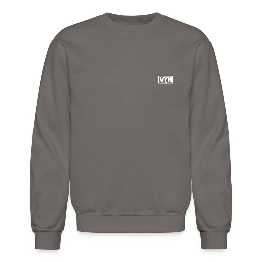 VYN Crewneck Sweatshirt (white logo) - asphalt gray