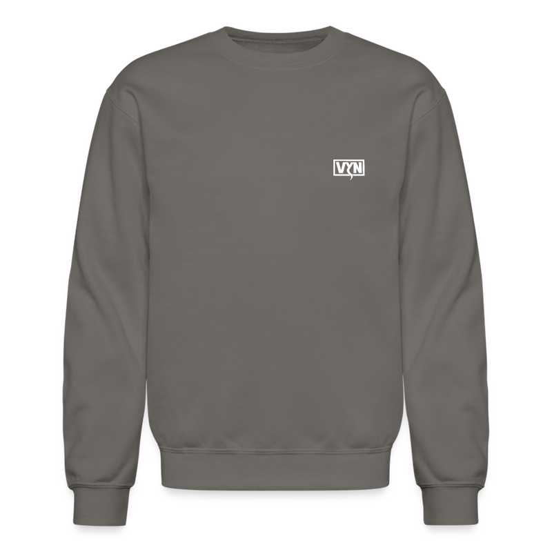 VYN Crewneck Sweatshirt (white logo) - asphalt gray