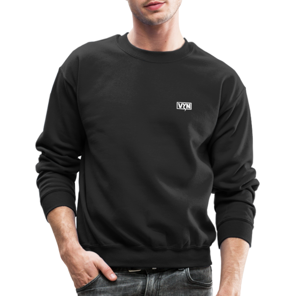 VYN Crewneck Sweatshirt (white logo) - black