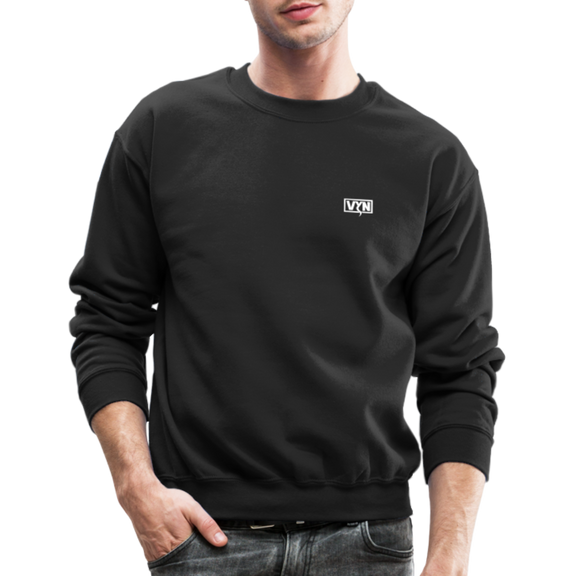 VYN Crewneck Sweatshirt (white logo) - black