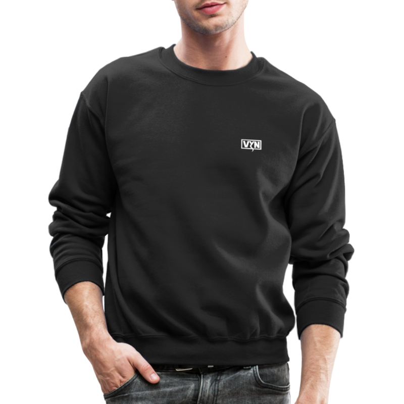 VYN Crewneck Sweatshirt (white logo) - black