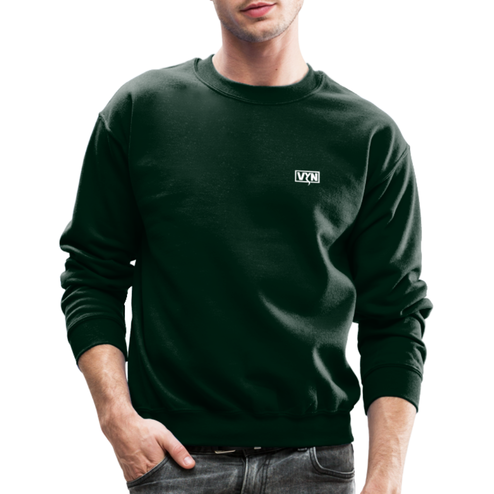 VYN Crewneck Sweatshirt (white logo) - forest green