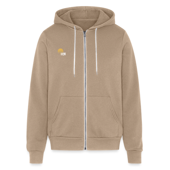 VYN “Early Riser (talk about it, be about it…)”  Full zip Unisex Hoodie - tan