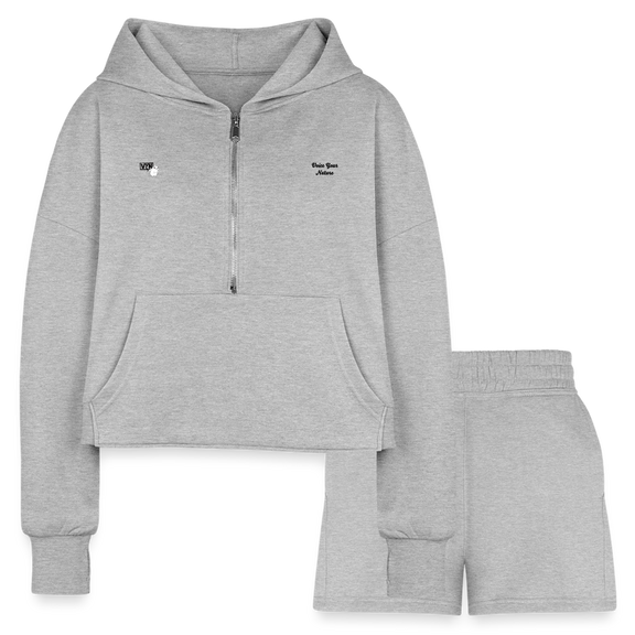 VYN Women’s  “Hop In” Activewear Top/Bottoms set - heather gray
