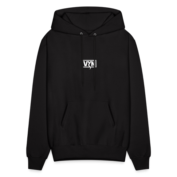 VYN Men's Hoodie white logo - black