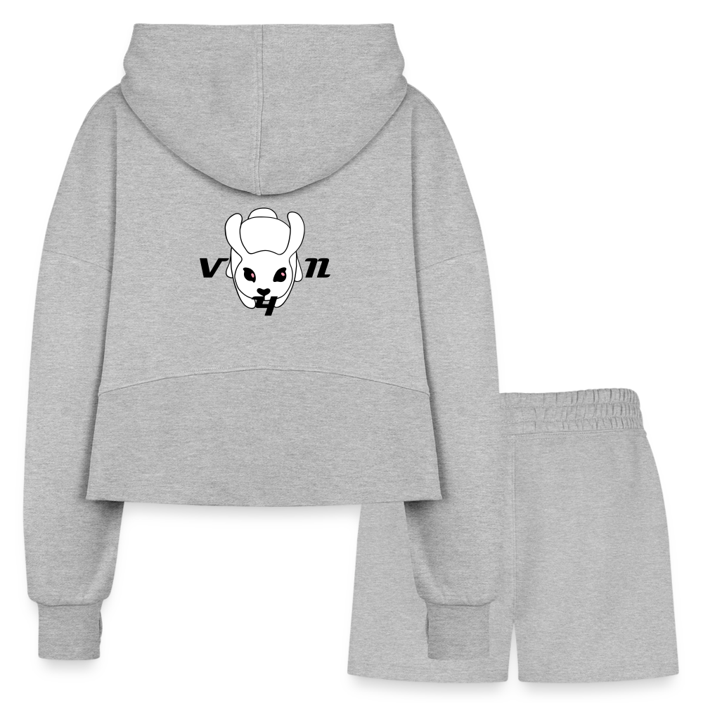 VYN Women’s  “Hop In” Activewear Top/Bottoms set - heather gray