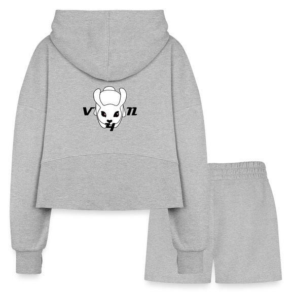 VYN Women’s  “Hop In” Activewear Top/Bottoms set - heather gray