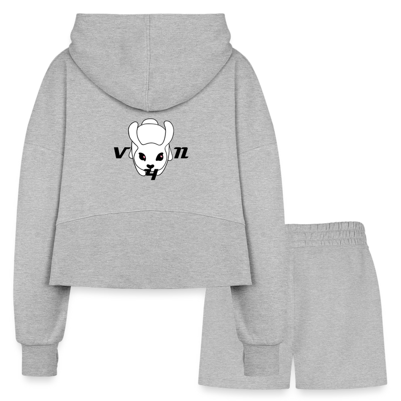 VYN Women’s  “Hop In” Activewear Top/Bottoms set - heather gray