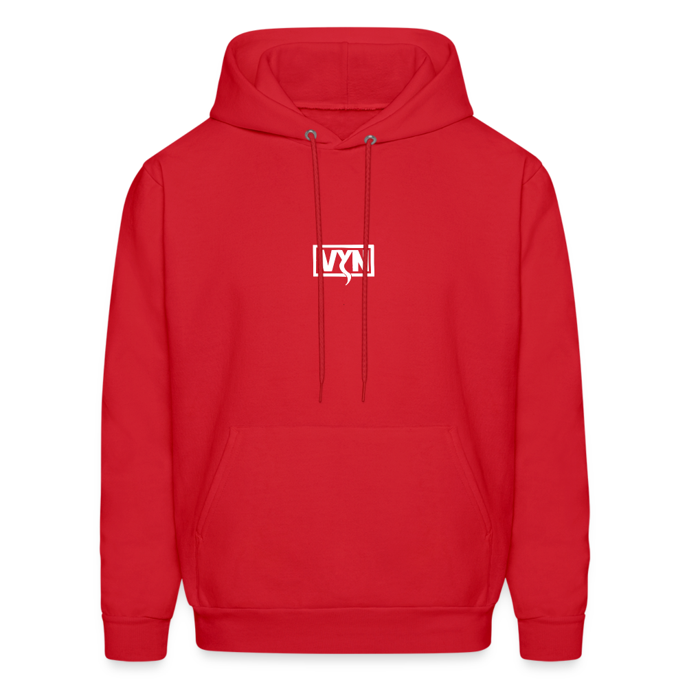 VYN Men's Hoodie white logo - red