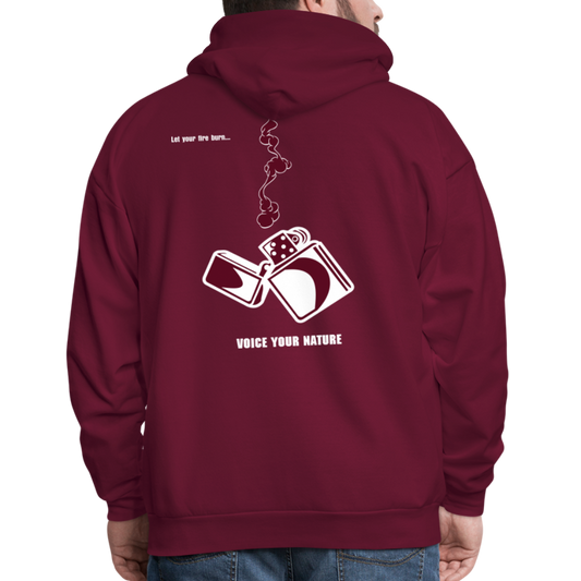 VYN “Let Your Fire Burn” Original Hoodie (maroon) - burgundy