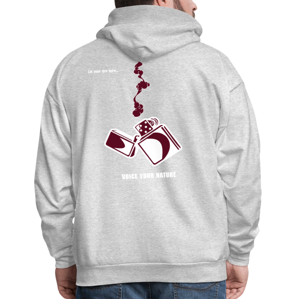 VYN “Let Your Fire Burn” Original Hoodie (maroon) - ash 