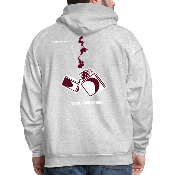 VYN “Let Your Fire Burn” Original Hoodie (maroon) - ash 