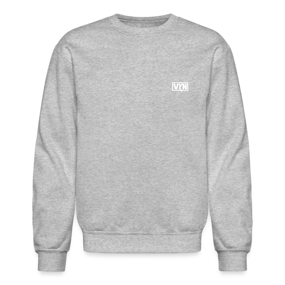 VYN Crewneck Sweatshirt (white logo) - heather gray