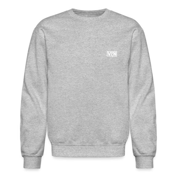 VYN Crewneck Sweatshirt (white logo) - heather gray