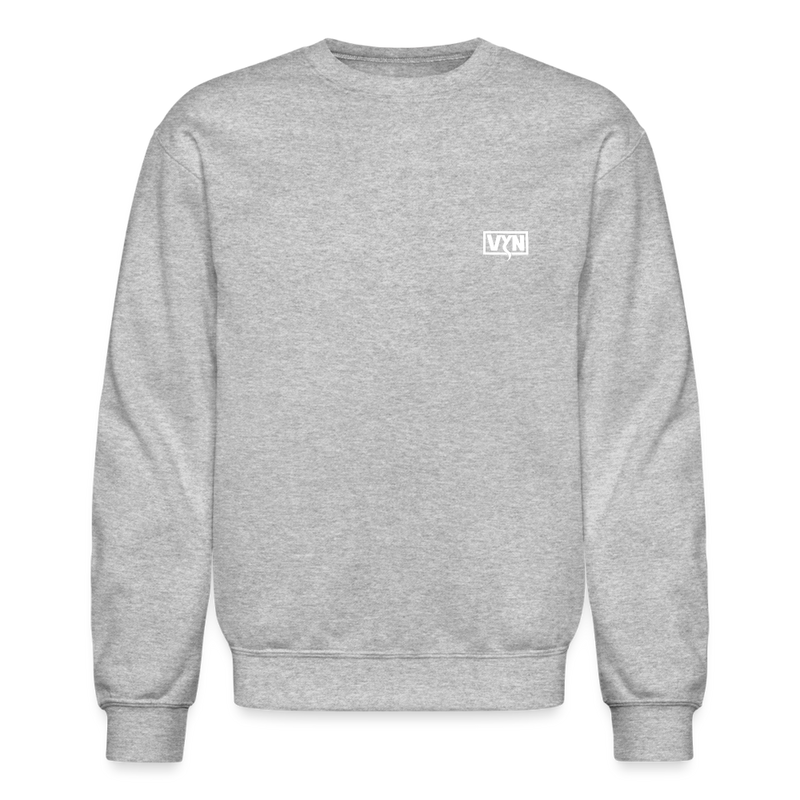VYN Crewneck Sweatshirt (white logo) - heather gray