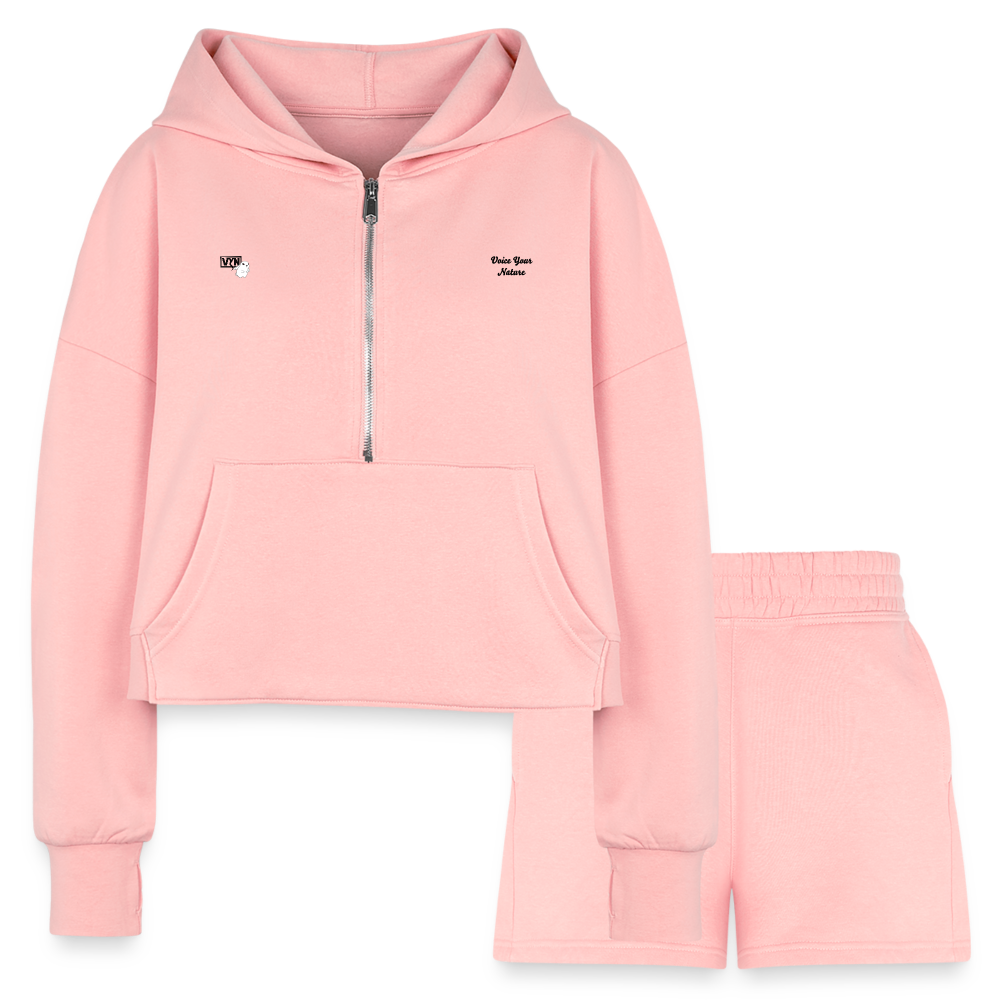 VYN Women’s  “Hop In” Activewear Top/Bottoms set - light pink