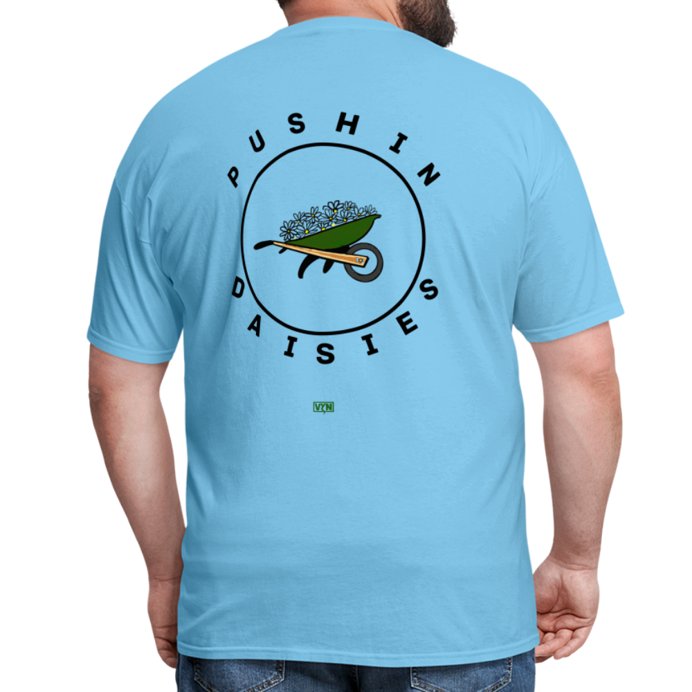VYN Pushin Daisies Unisex Tee - aquatic blue