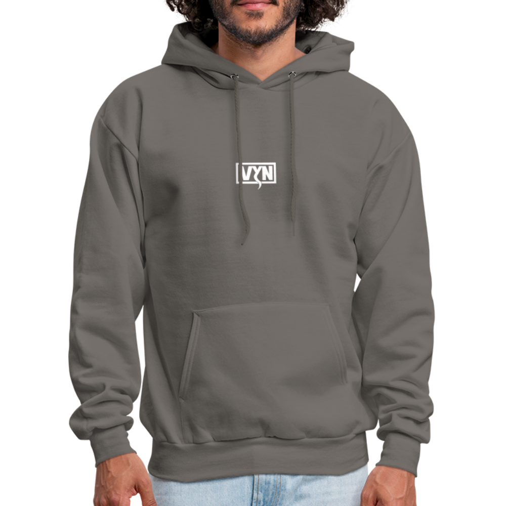 VYN Men's Hoodie white logo - asphalt gray