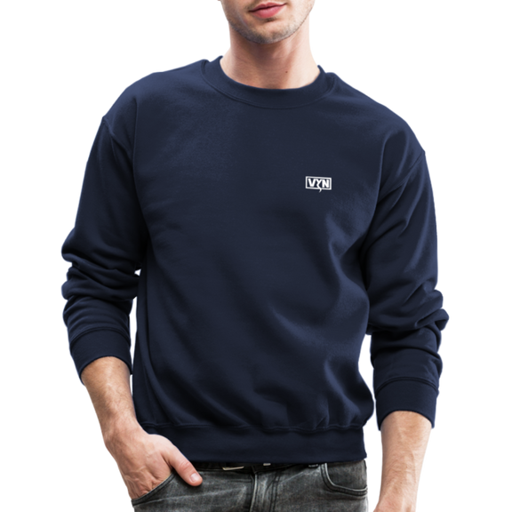 VYN Crewneck Sweatshirt (white logo) - navy