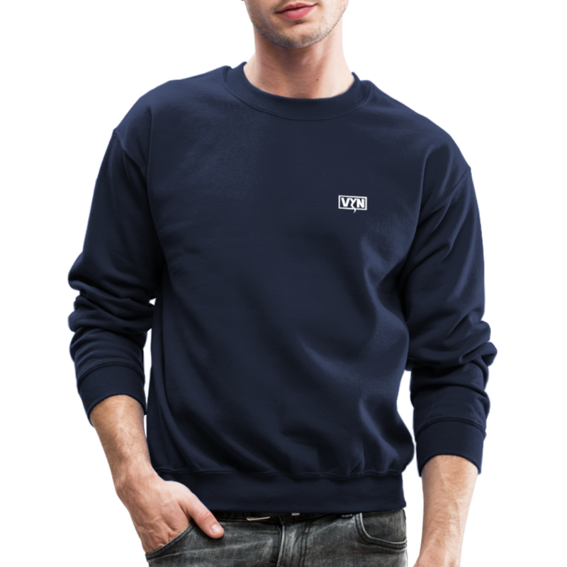 VYN Crewneck Sweatshirt (white logo) - navy